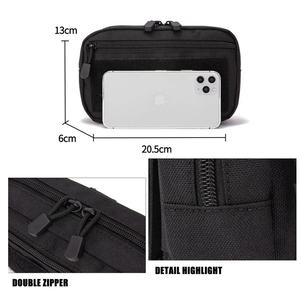 1000D Laser Cut Molle Pouches Compact Water-Resistant Utility Admin Pouch for Vest Backpack Duty Belt Hunting Vests