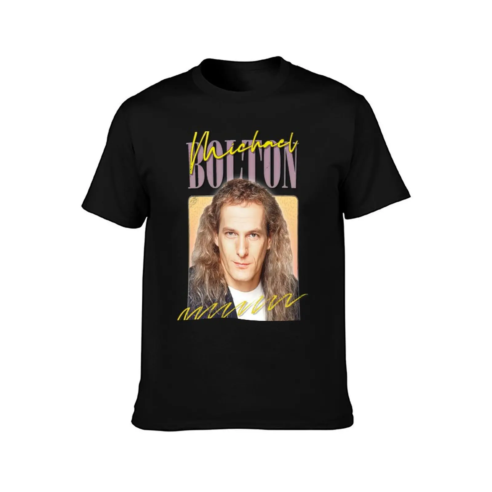 Michael Bolton 90s Style Fan Art T-Shirt heavyweights custom t shirt animal prinfor boys Men's t-shirt