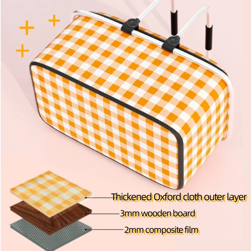 Camping Picnic Basket Thermal Bag Insulated Cooler Folding Storage Box Food Carrier for Outdoor piknik sepeti Accessories