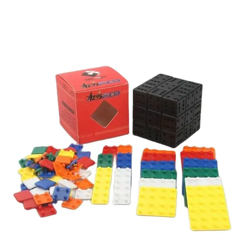 Original CubeTwist DIY Bandaged 3x3x3 Magic Cube Simple Plastic Kit Color Brain 3x3 Professional Cubo Magico Puzzle Toys for Kid