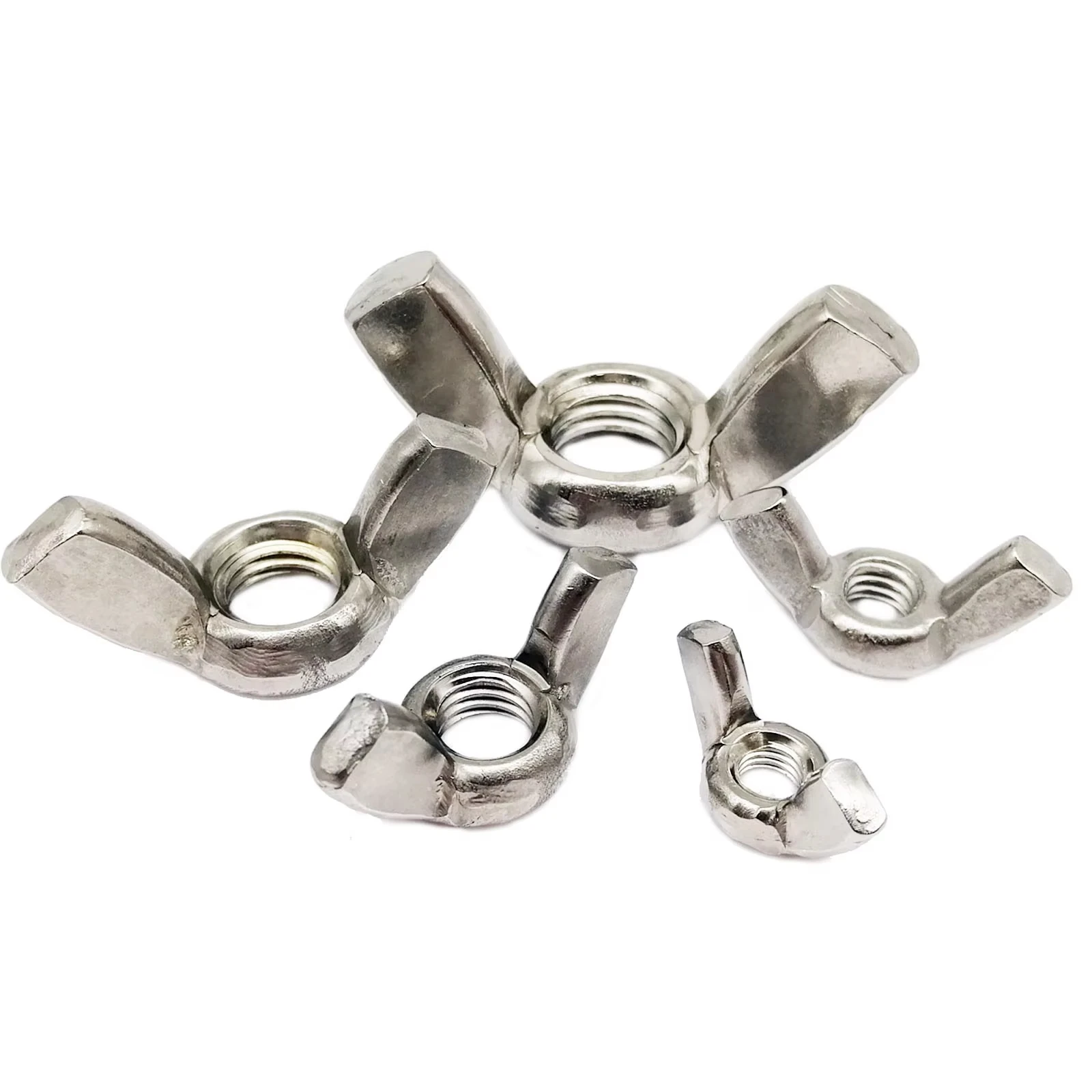 M3 M4 M5 M6 M8 M10 DIN315 304 Stainless Steel Wing Nuts Hand Tighten Nut Butterfly Nut Ingot SUS304 Crocheted 3MM 4MM 5MM 6MM