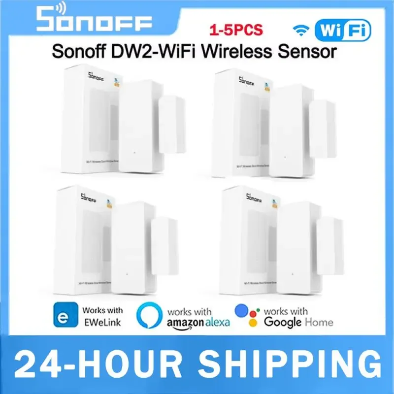 Sonoff DW2-WiFi Wireless Security Door/Window Sensor Alarm Notification Smart Scene via eWeLink APP Support Sonoff Devices IFTTT