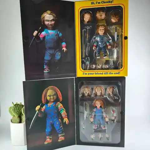 Neca Good Guys Chucky Action Figure เขาต้องการคุณเป็นเพื่อนที่ดีที่สุดเด็กเล่น Chucky รูปของเล่นตุ๊กตาคริสต์มาสของขวัญ 12 ซม.