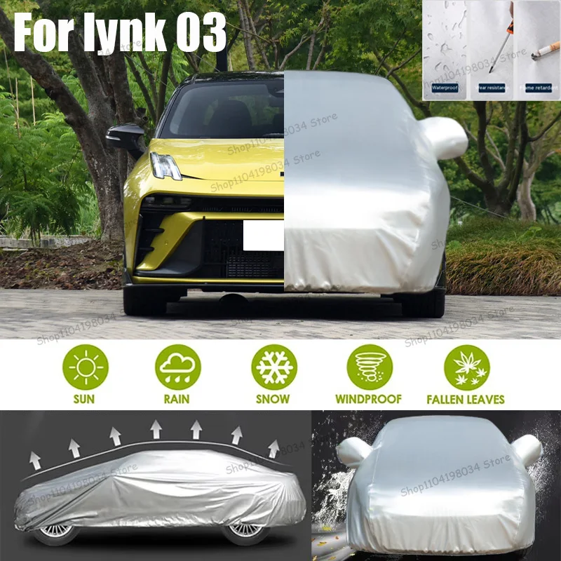 

For lynk 03 Auto parts Anti snow Anti dust Sunscreen Anti-uv Anti peeling paint And Anti Rainwater 210t car cover Car cove