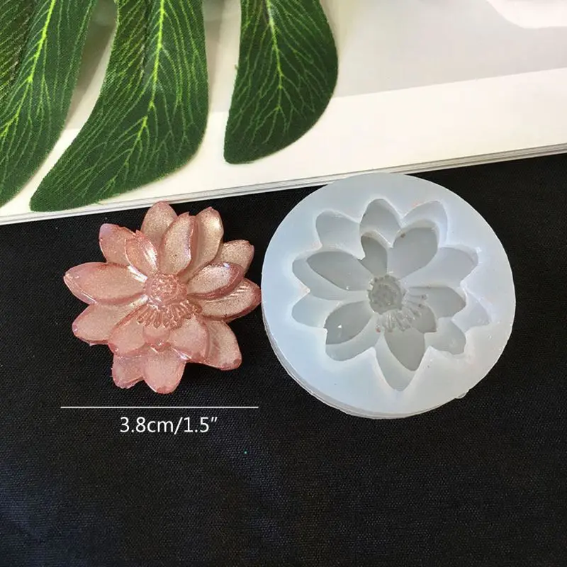 9 Styles 3D Flower Silicone Mold Resin Camellia Peony Daisy Lotus Flower Pendant Jewlery Making Tools Epoxy Resin Molds