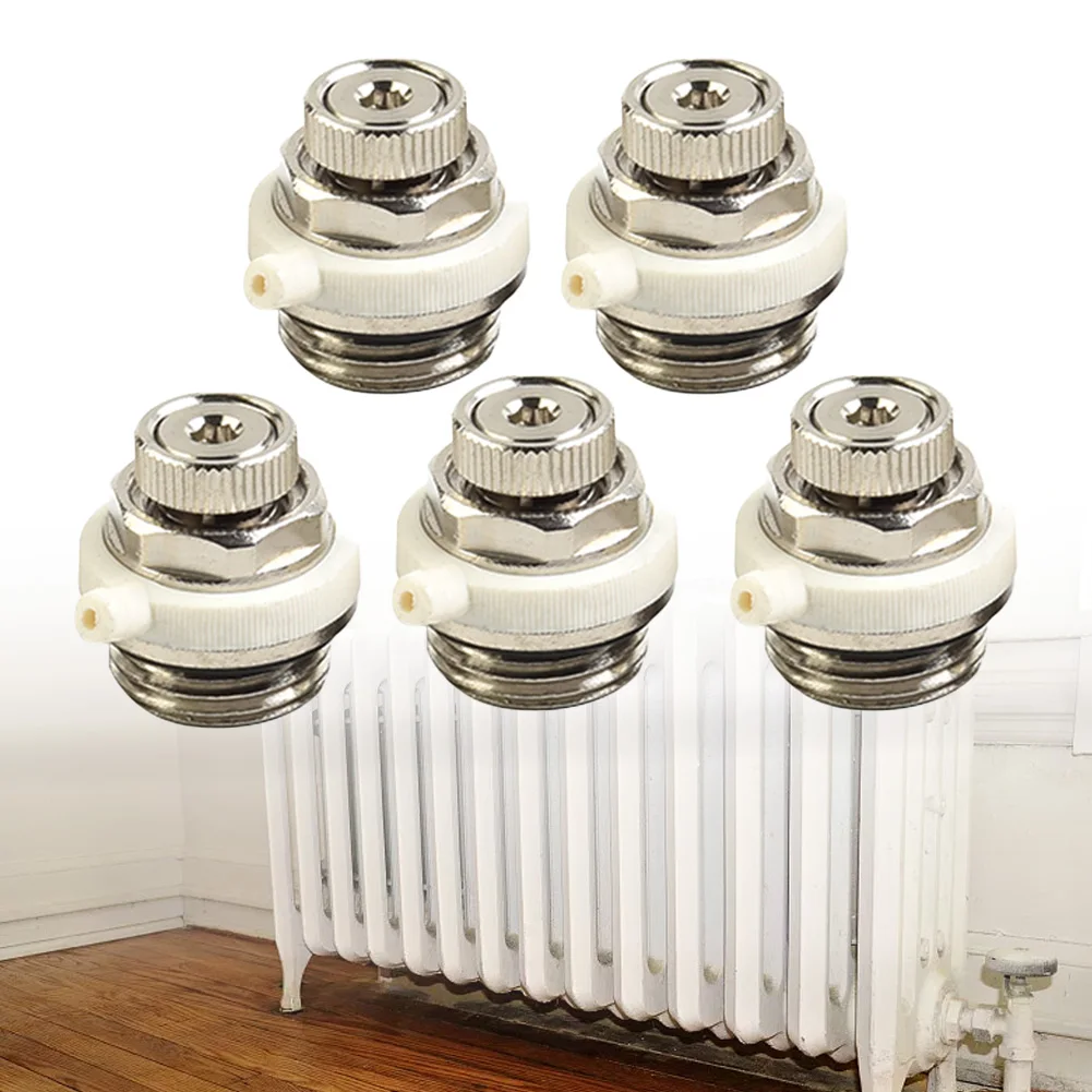 

1/2/3/5Pcs Vent Valve 1/2" Automatic Air Vent Auto Cut-Off Bleeding Radiator Accessories Floor Heating Water Distributor