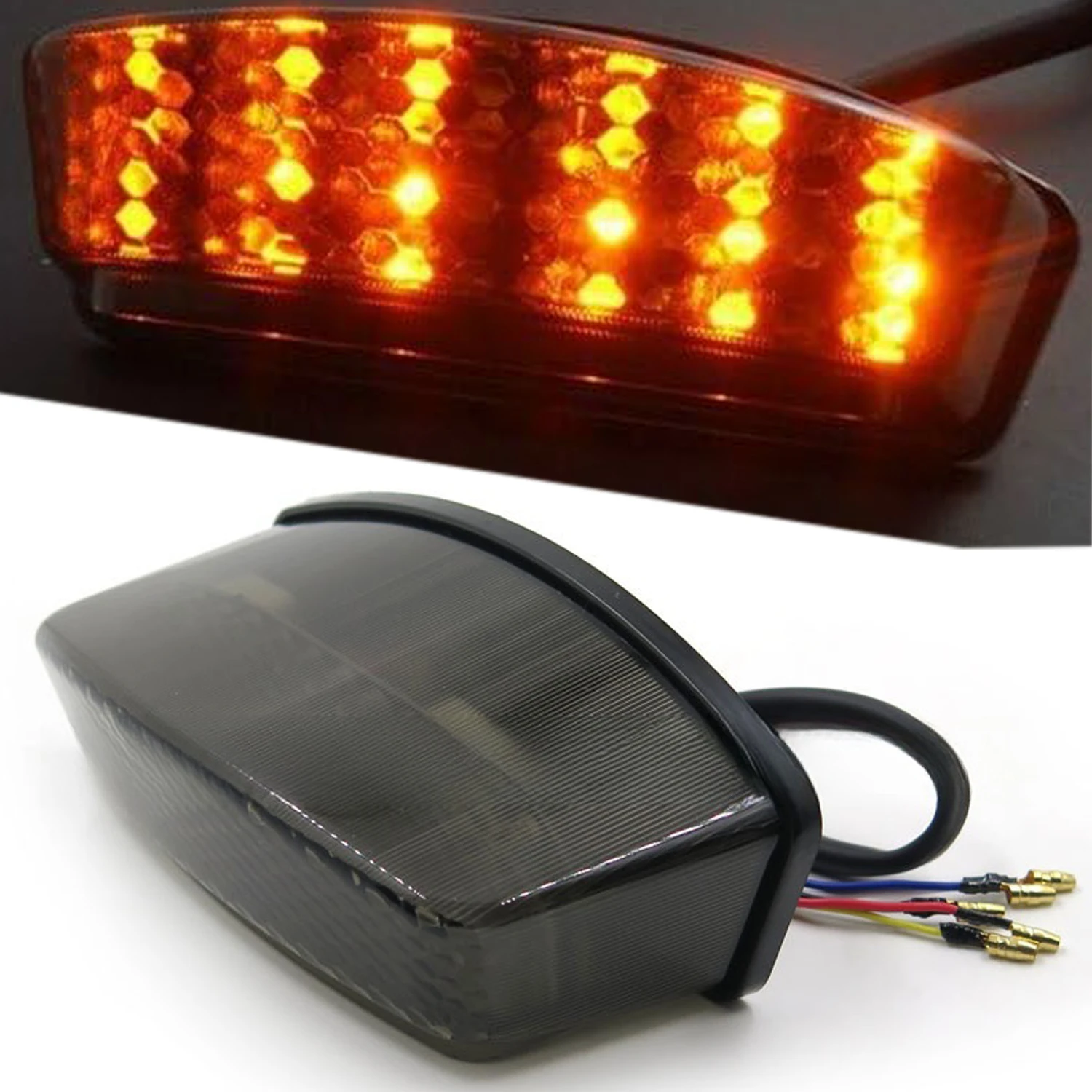 

For 1994-2008 Ducati Monster 400 600 620 695 750 800 900 1000 Smoke LED Tail Light Brake with Integrated Turn Signals Indicator