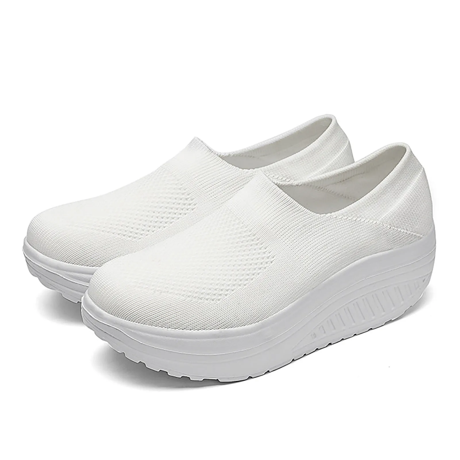 Woman Flat Bottom Mesh Shoes Female Thick Sole Muffin Shoes Suitable for Camping Indoor Walking