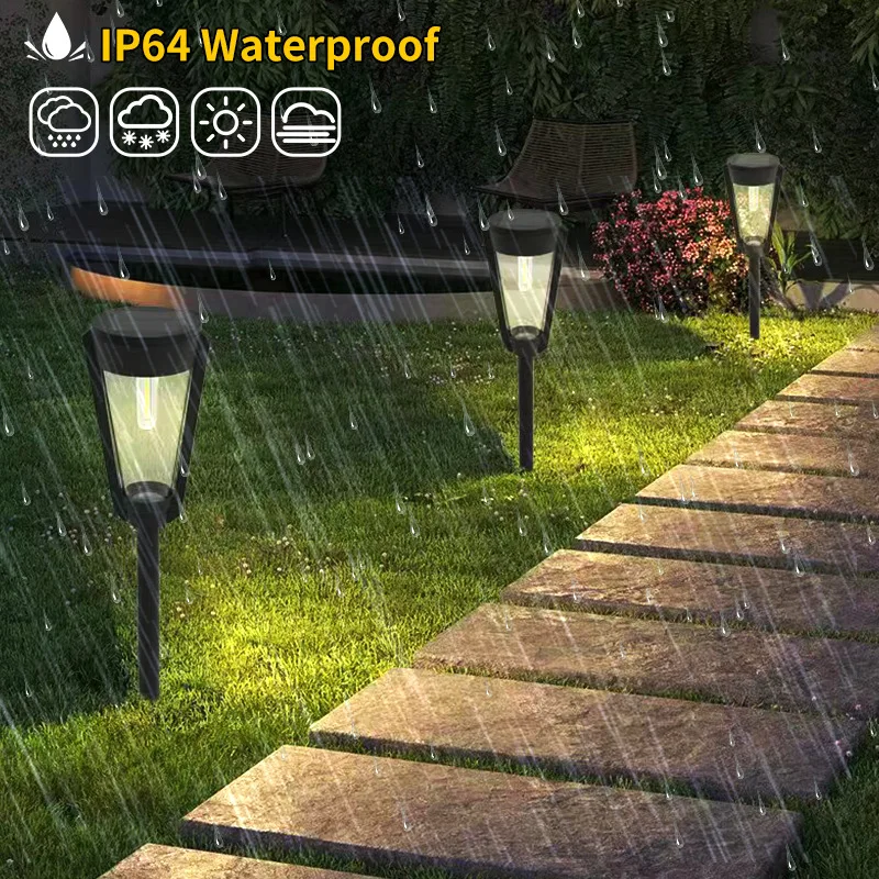 Solar powered lights, landscape villa courtyard decoration, intelligent light controlled courtyard lights view 2