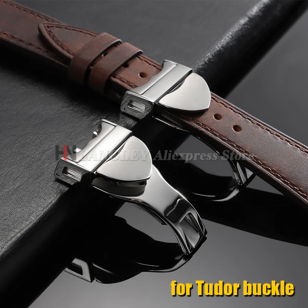 Hochwertige Uhrenarmband-Schnalle für Tudor-Kautschukarmband, 18 mm Edelstahl-Faltschließe, Metallknopf, silbernes Uhrenzubehör