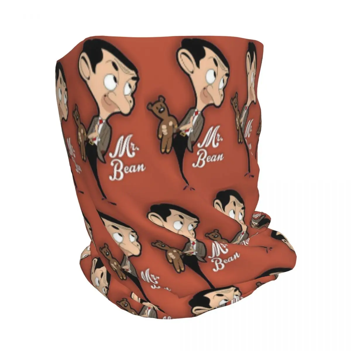 Mr. Bean Cartoon Bandana Neck Gaiter Wrap Mask Scarf Multi-use Balaclava Beanies Hat Unisex Adult Winter