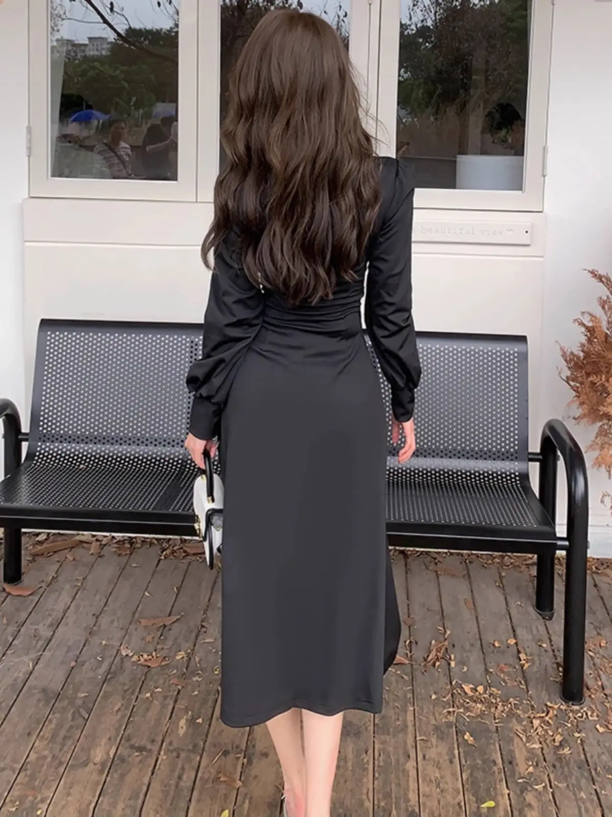 

Юбка А-силуэта с высокой талией Ele Bla V-Ne Dr для женщин, осенняя, больших размеров, с эффектом утягивания талии, сексуальная, длинная, для девушек, модель GirlsAt8