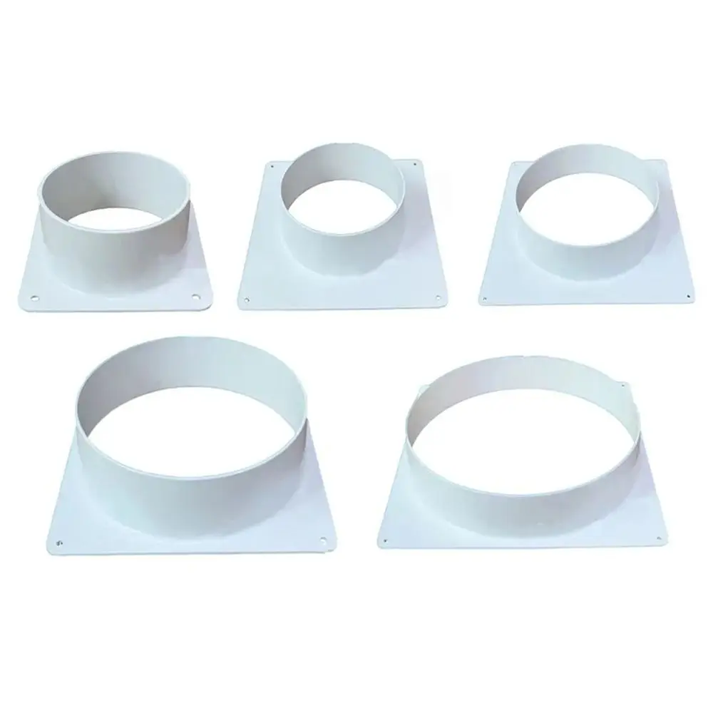 1Pcs Durable Straight Air Vent Duct Connector Ducting Tools Flange Air Outlet Adapter Plastic Easy Installation Ventilation Pipe