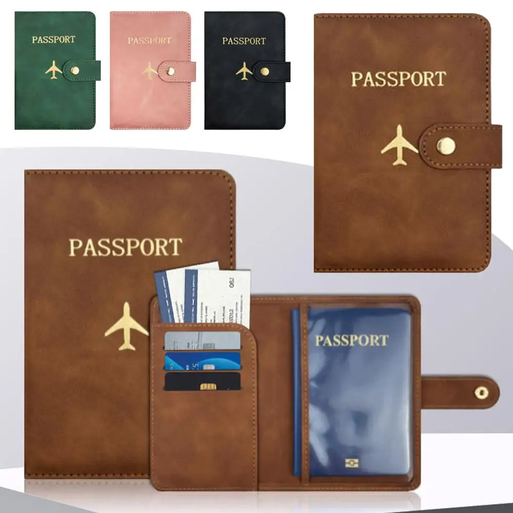 Tempat Paspor untuk Perlengkapan Perjalanan Dompet Paspor Penutup Pelindung untuk Perjalanan Dompet Kartu Kredit Tahan Air Buku Paspor Lucu