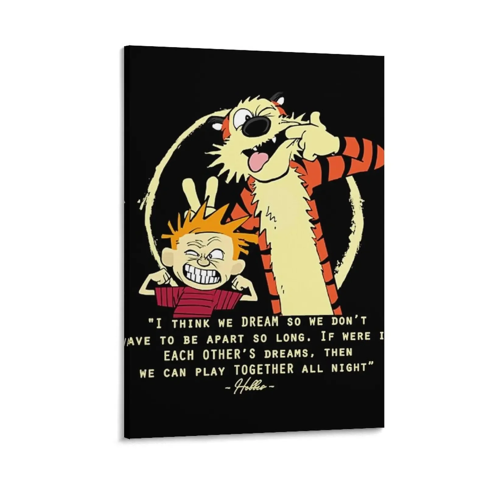 

Calvin And Hobbes - Hungry Canvas Painting anime posters decoration aesthetic decorations for the room poster anime