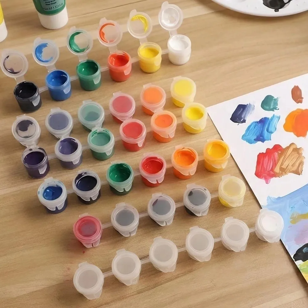 Plastic Empty Paint Strip 6/8 Connected Refillable Paint Storage Cups 2ml 3ml 5ml Pigment Container Box Watercolor