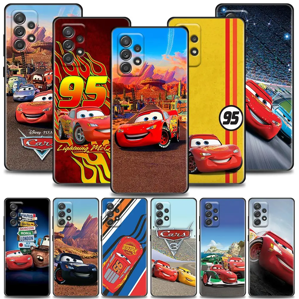 Cartoon Cars L-Lightning-McQueen Cases For Samsung Galaxy A32 4G A33 Case A13 A23 A31 A01 A02 A03 A22 Soft Silicone Phone Cover