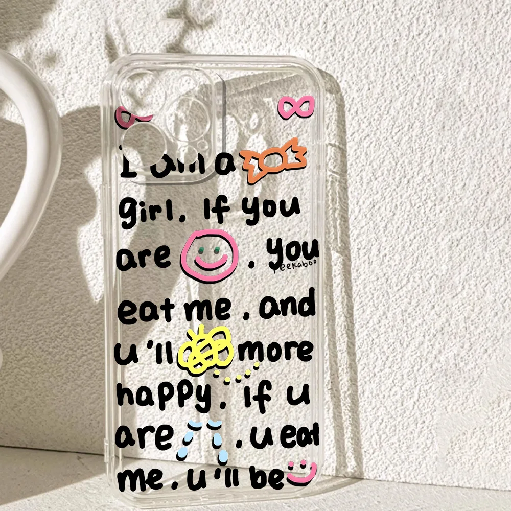 

Childlike handwriting Silicone Phone Case for iPhone 17 16 15 14 13 12 11 Pro Xs Max Air Mini 7 8 6 6s Plus SE 2020 2022 Cover
