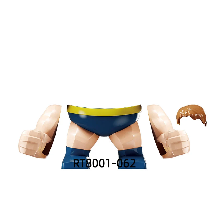 The RT8001 Weapons Pants Hair Parts Action Figures Gloves Model Blocks MOC Bricks Set Gifts Toys