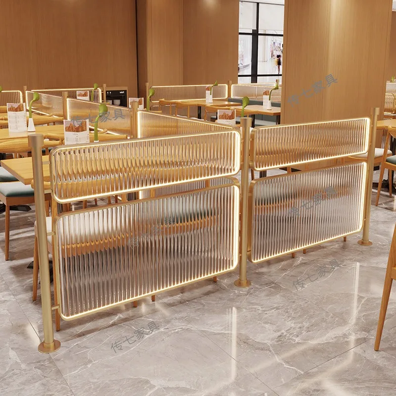 

Restaurant booth partition screen hot pot barbecue hotel milk tea fence aisle baffle office half wall fence
