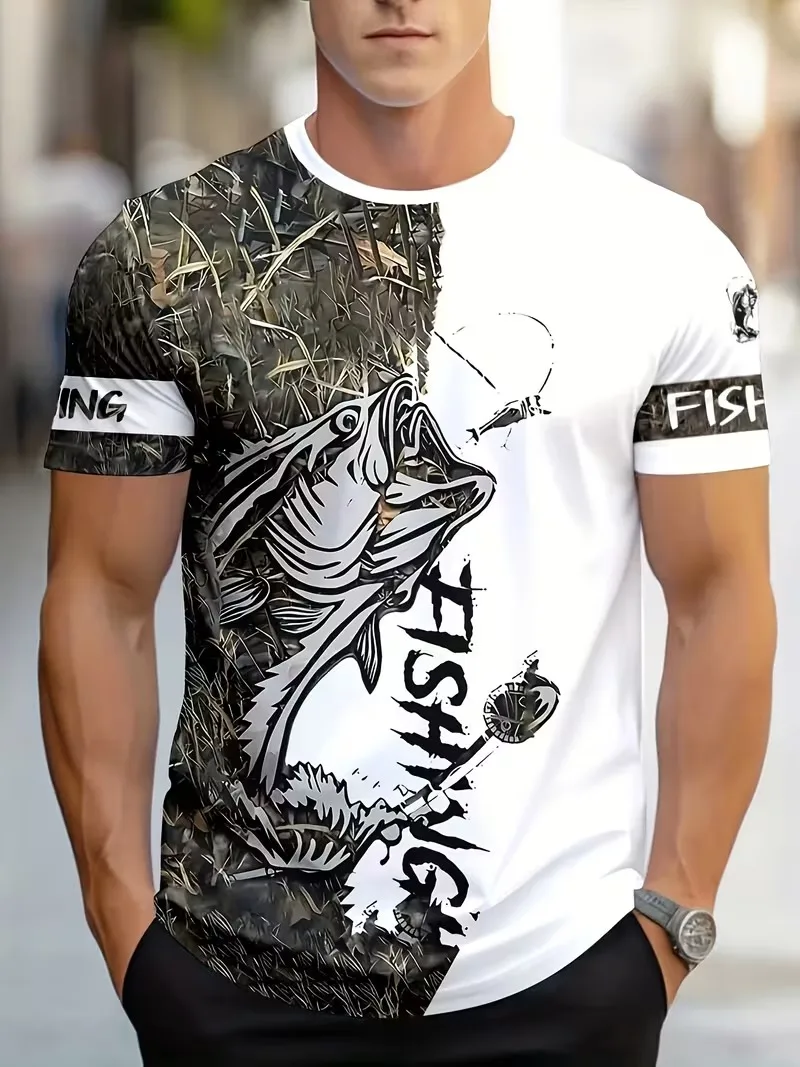 Lightning contrasting print Men's T-shirt Summer Outdoor Casual Streetwear 3D Printed Breathable Men's Clothing Daily Wear Tops