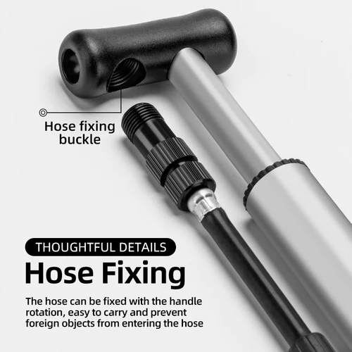 Imagen 2 del producto Bomba de bicicleta ROCKBROS 120Psi, inflador de aire portátil, bomba de bicicleta con calibre AV FV Schrader Presta, bomba de válvula, accesorios de ciclismo