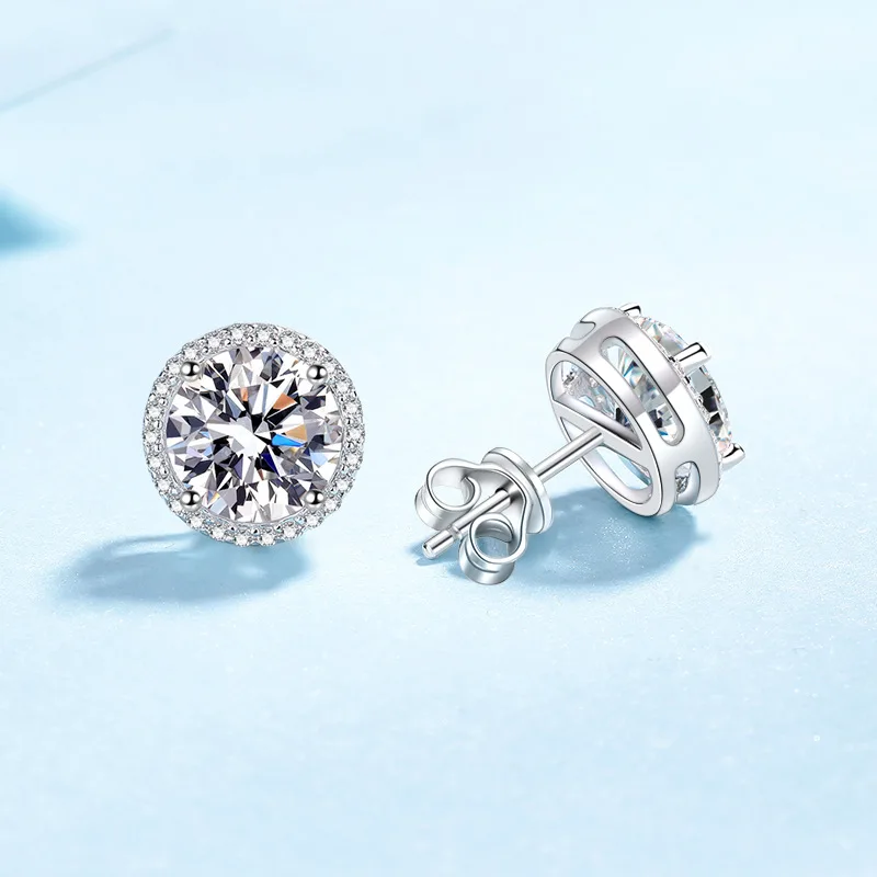 0.5-2ct Moissanite Earrings for Women Lab Grown Diamond 6 0.5-2ct Moissanite Earrings for Women Lab Grown Diamond