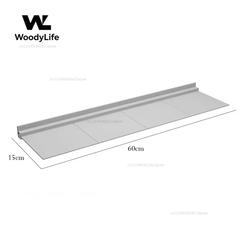 Aluminum Alloy Wall Shelf Foldable Track System Display Rack Minimalist Floating Bookshelf for Small Spaces Expandable Cup Rack