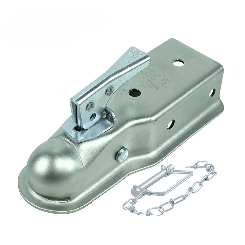 2 X 3 Inch 5000 Lbs Trailer Coupler Hitch Ball Coupling Straight Tongue RV Parts Camper Caravan Accessories