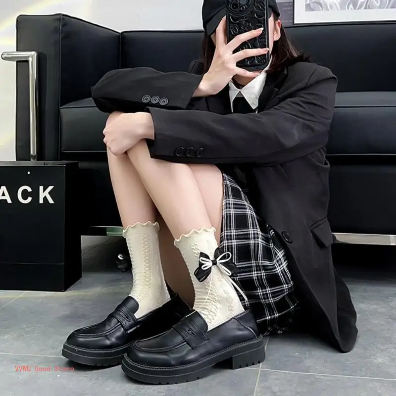 Ankle Dress Socks Japanese Sweet Bowknot Socks JK Uniform Loose Socks