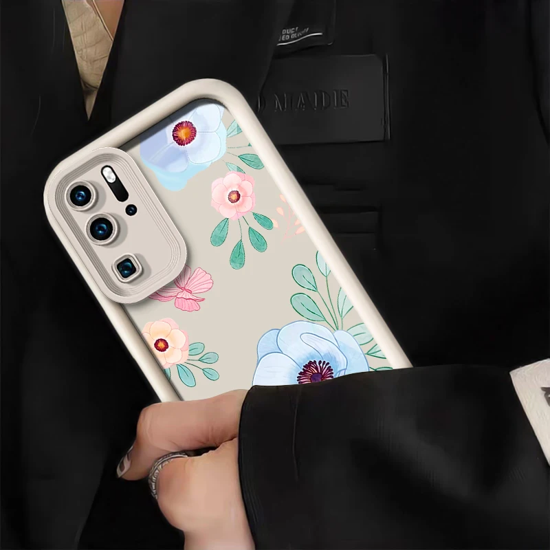 حافظة لهاتف هواوي P50 Pro P Smart Pro Y9 Prime 2019 Y7A Y9S P40 Lite 5G P30 P20 غطاء من البولي يوريثان الحراري غير اللامع