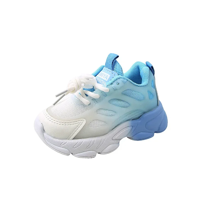 Size 21-30 Children Sports Shoes for Boys Girls Baby Gradient Color Breathable Running Sneakers Kids Footwear From 1 To 6 Years