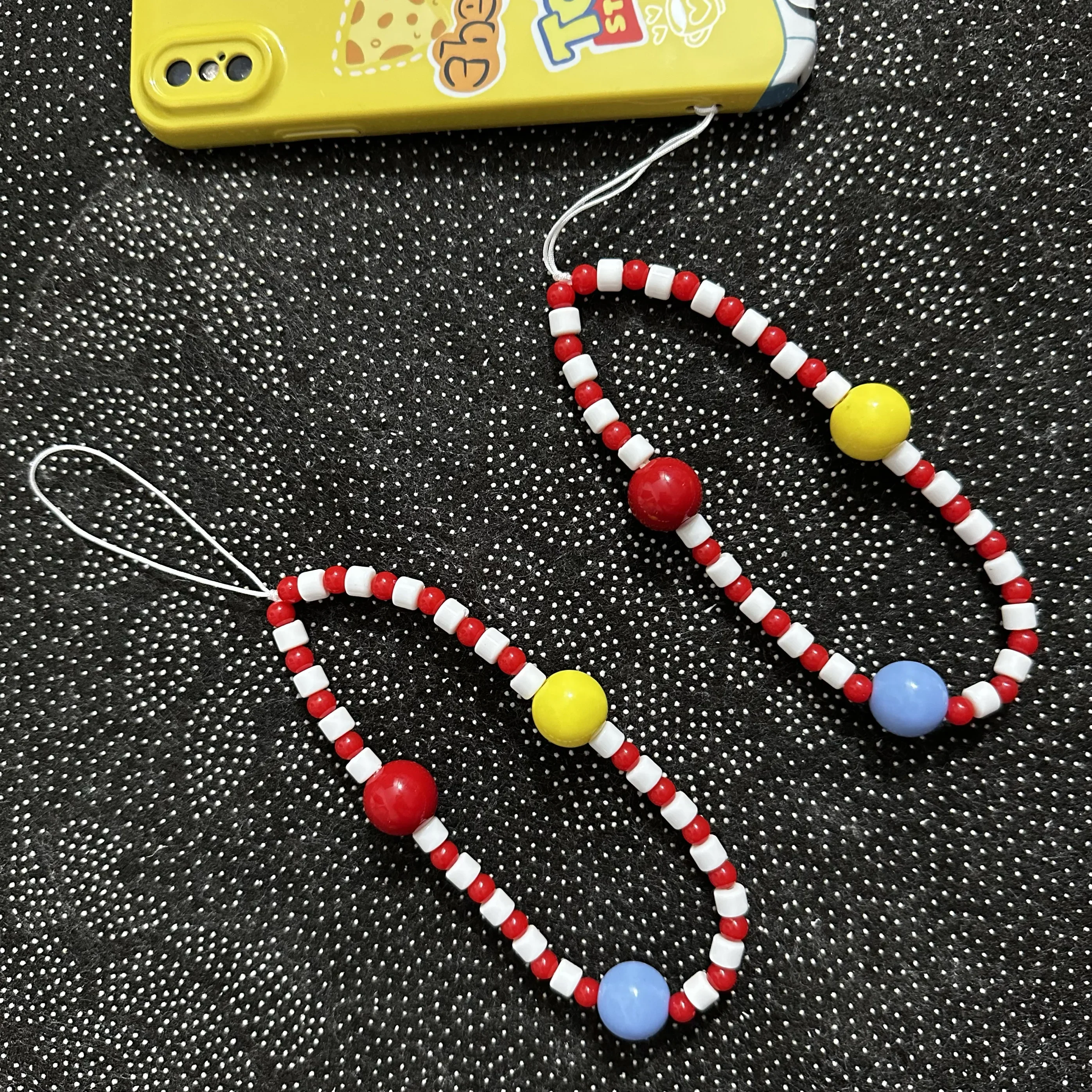 

Korean Style Cute Phone Wrist Strap Handmade Beaded Chain Colorful for All Phone Case Car Key Bag Anti Loss Accessory