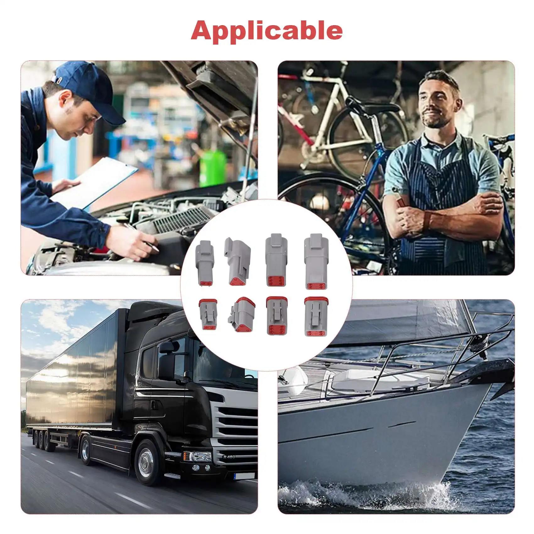 AT53 140 قطعة الألمانية DT سلسلة سلك مقاوم للماء طقم توصيل DT06-2/3/4/6S DT04-2/3/4/6P السيارات مختومة التوصيل مع صندوق دبابيس #1