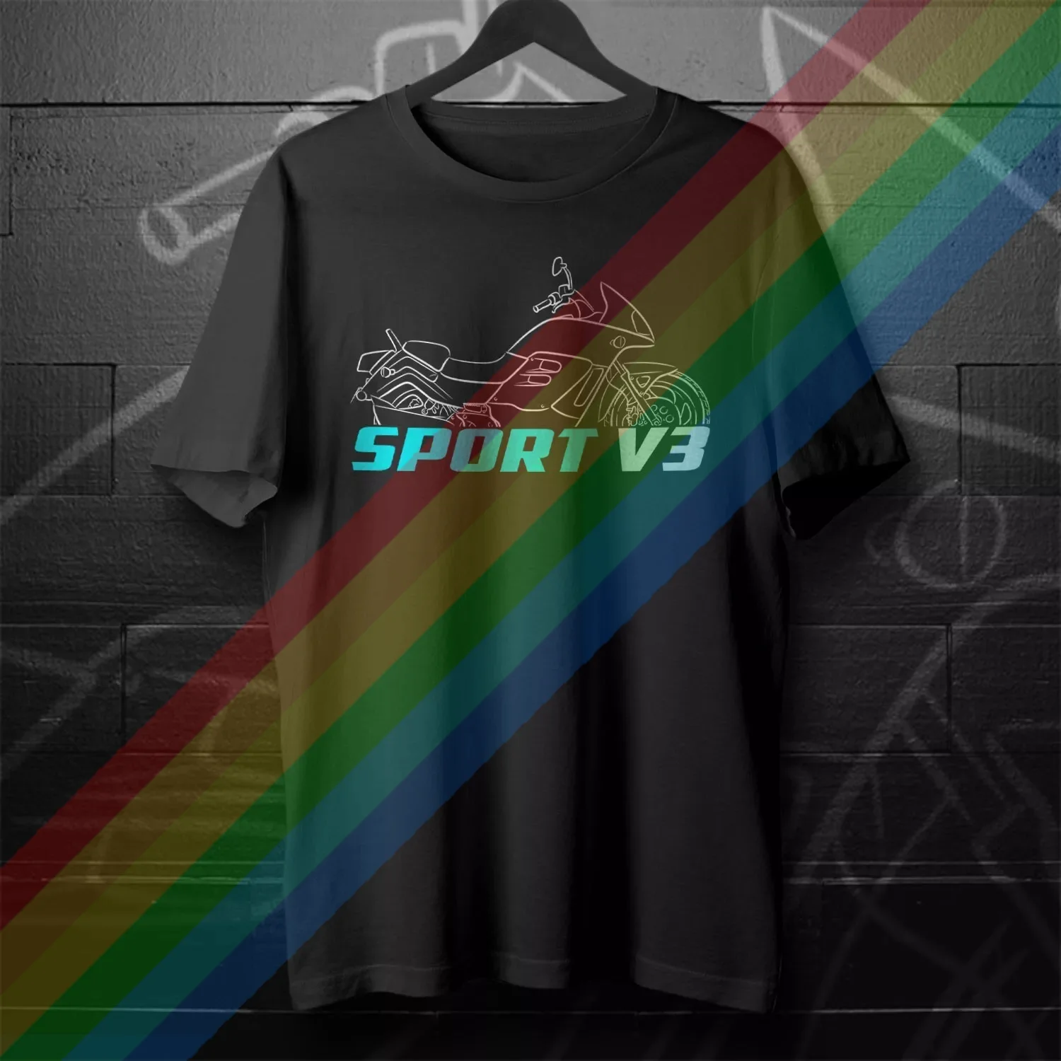 

2025 Man T Shirt Casual V3 Sport (CF250T-3) Motorcycle T shirt Graphic Summer Short Sleeves 100% Cotton S-3XL Cool Tee