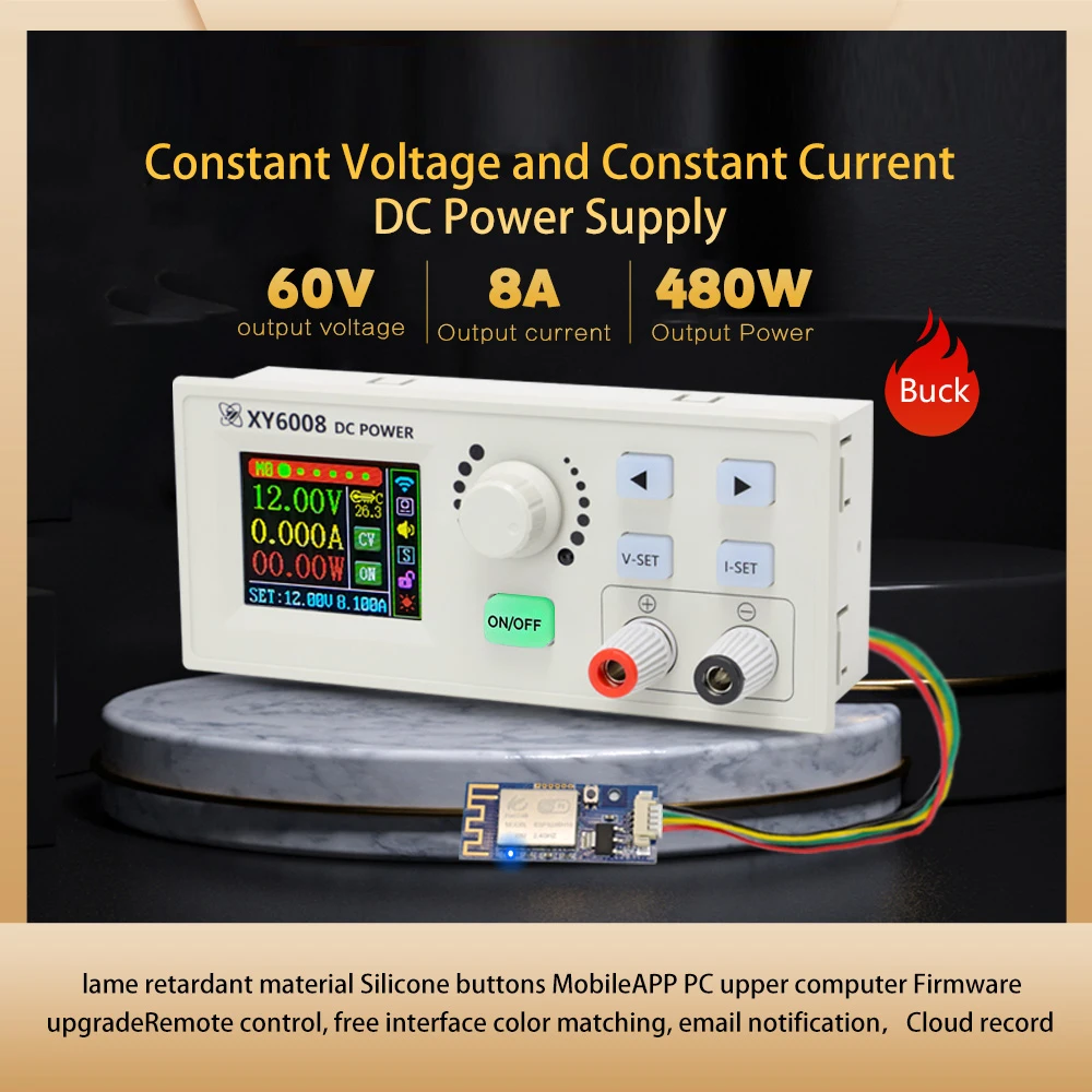 Direct Current Regulated Power Supplys Constant Voltage and Constant-Current Maintenance 60V 8A 480W Step-down with LCD Display