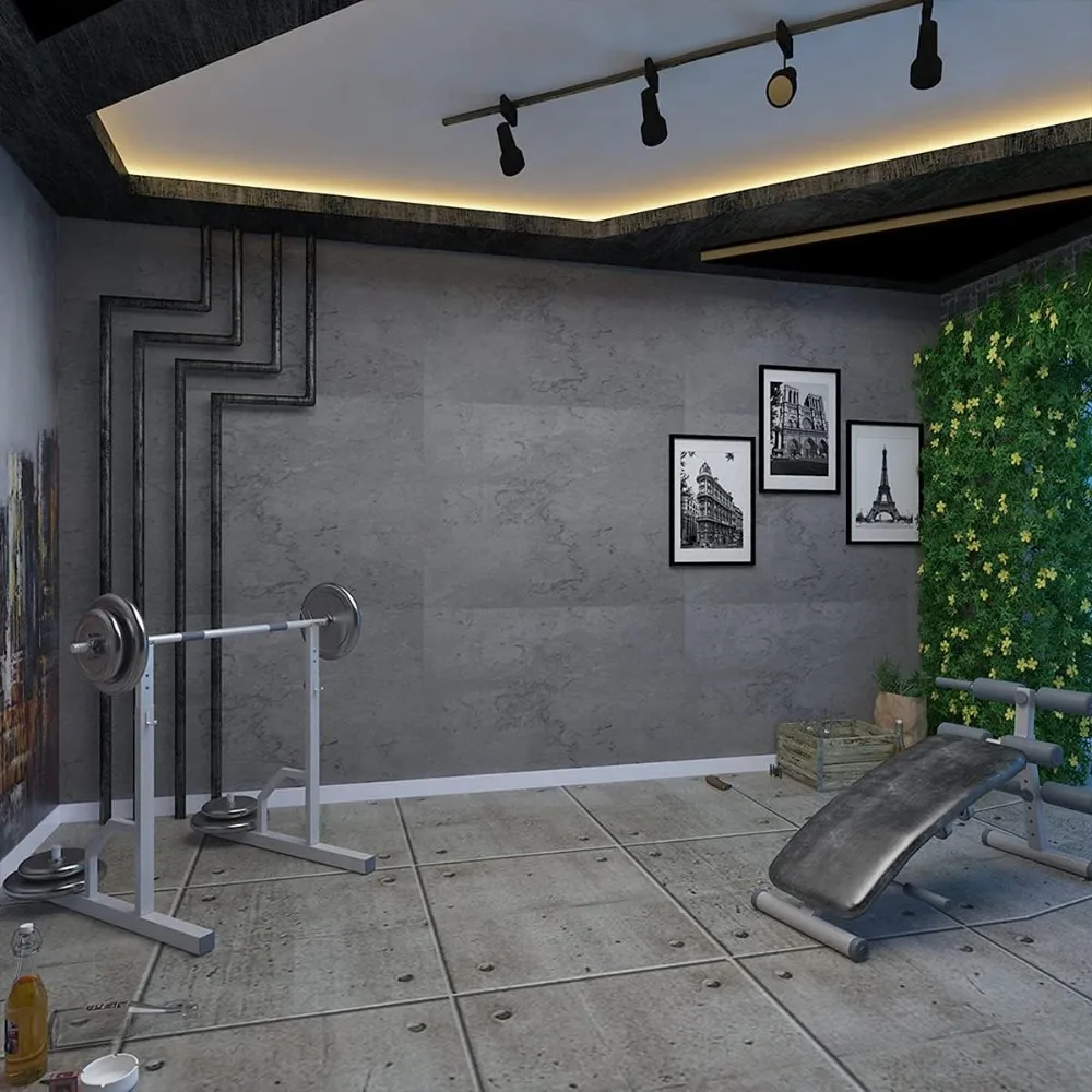 ورق جدران قابل للتقشير واللصق من الخرسانة باللون الرمادي الداكن المقاوم للماء من الفينيل غير اللامع لأسطح الخرسانة الرمادية والأسود