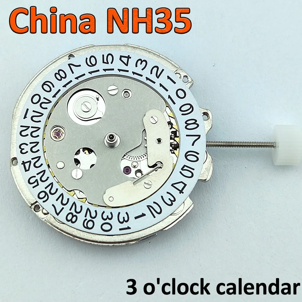 Il movimento cinese NH35 può sostituire il movimento giapponese NH35 alle 3 Calendario Movimento meccanico automatico ad alta precisione