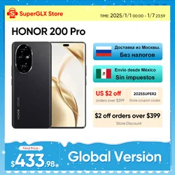 2024 Global Version HONOR 200 Pro Snapdragon 8s Gen 3 5G Smartphone 6.78'' 120Hz AMOLED Display Support HONOR 100W SuperCharge