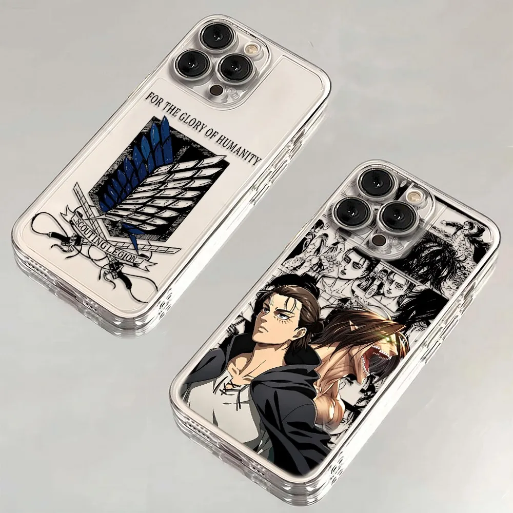 Anime Attacks on Titans Phone Case For Samsung S26 S25 S24 S23 S22 S21 S20 FE Note20 Note10 Plus Edge 5G Clear Soft TPU Cover