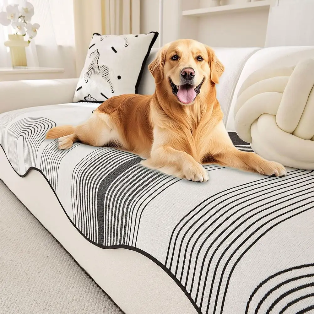 

Чехол для дивана в стиле бохо из синели с защитой от царапин, водонепроницаемый чехол для дивана с простой изогнутой, чехол для дивана для домашних животных, сиденье для любви, чехлы на подлокотники, B