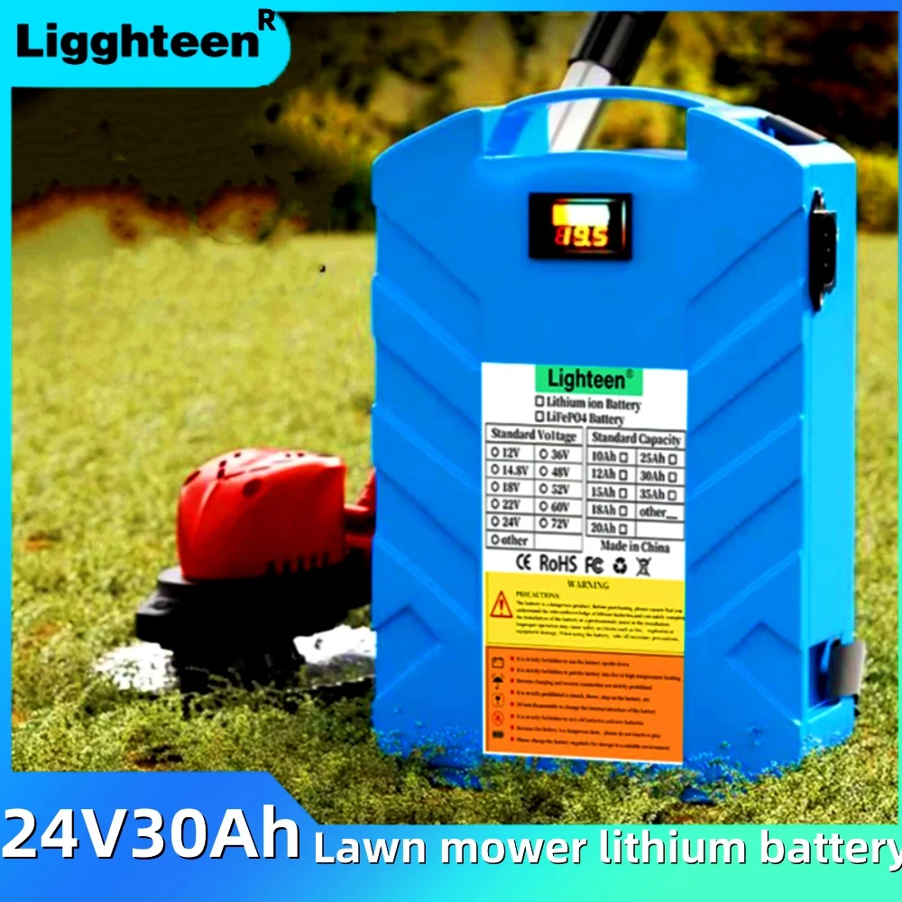 The new 24v10Ah/15Ah/20Ah portable lithium-ion garden mower battery is suitable for a variety of hedge electric garden tools