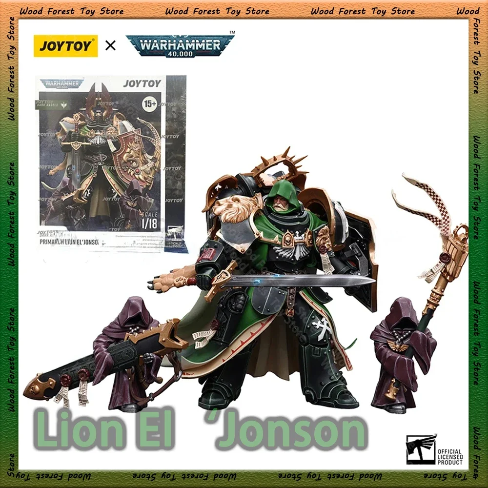 JOYTOY Warhammer 40k 1/18 Action Figures Dark Angels Primarch Lion El‘Jonson Collections Desk Decor Statuetka Model Zabawka Prezent