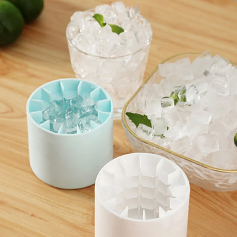 Ice Bucket Cup Mold Ice Cubes Tray Food Grade Quickly Freeze Silicone Ice Maker Creative Design Ice Bucket Whiskey Beer Maker