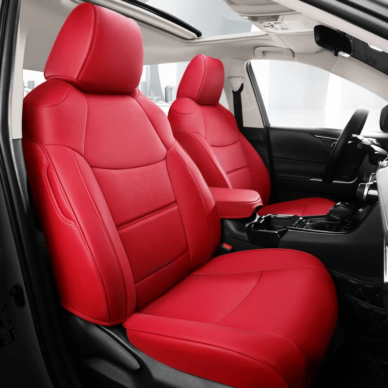 

Car Seat Cover 5 seats For Toyota RAV4 2019 2020 2021 2022 2023 2024 Rav4 Leather Cushion Car Seat Protective Cover Accessories