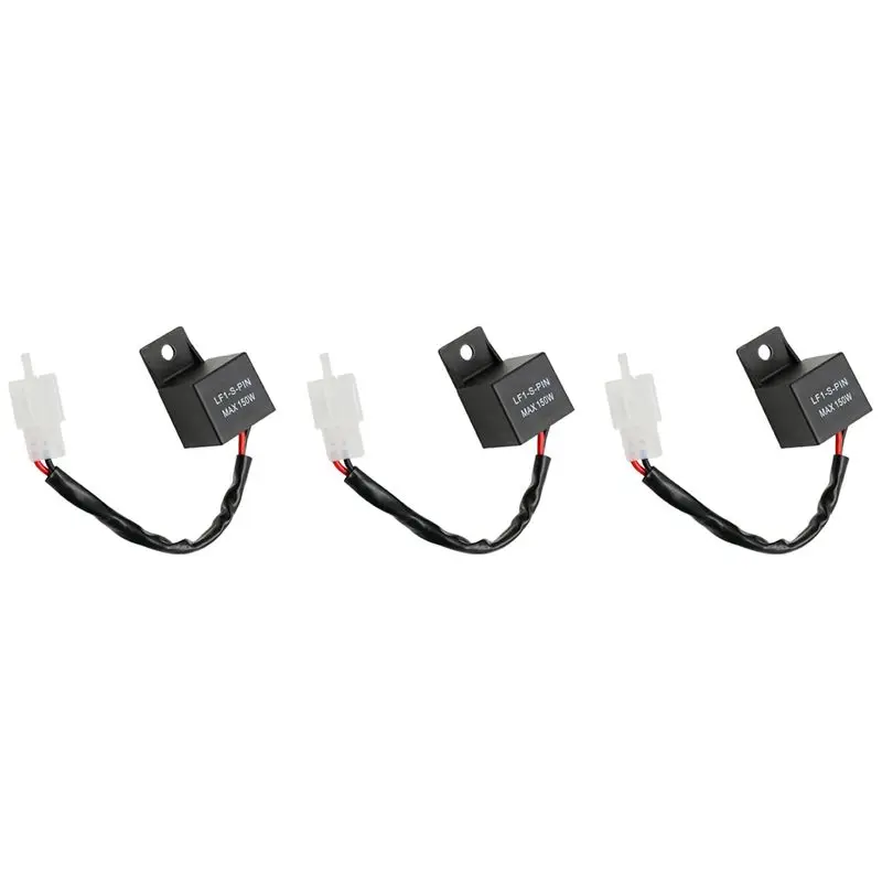 Powerful 3X 12V LED Relay Indicator Relay Motorcycle Quad Load Independent Indicator LF1-S-PIN MAX 150W 2 PIN