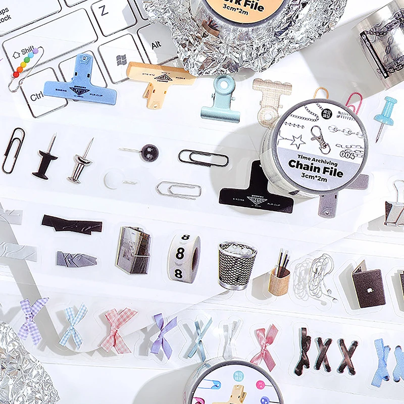 30mm * 200cm Time Archive Series Vintage Journal Tool Materiale Adesivi Nastro PET Creativo FAI DA TE Scrapbooking Washi Cancelleria Decalcomanie