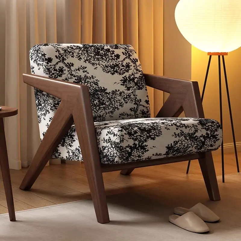 Brown Trending Living Room Chairs Quality Unique Wooden Single Living Room Chairs Designer Luxury Sandalye Furniture For Home