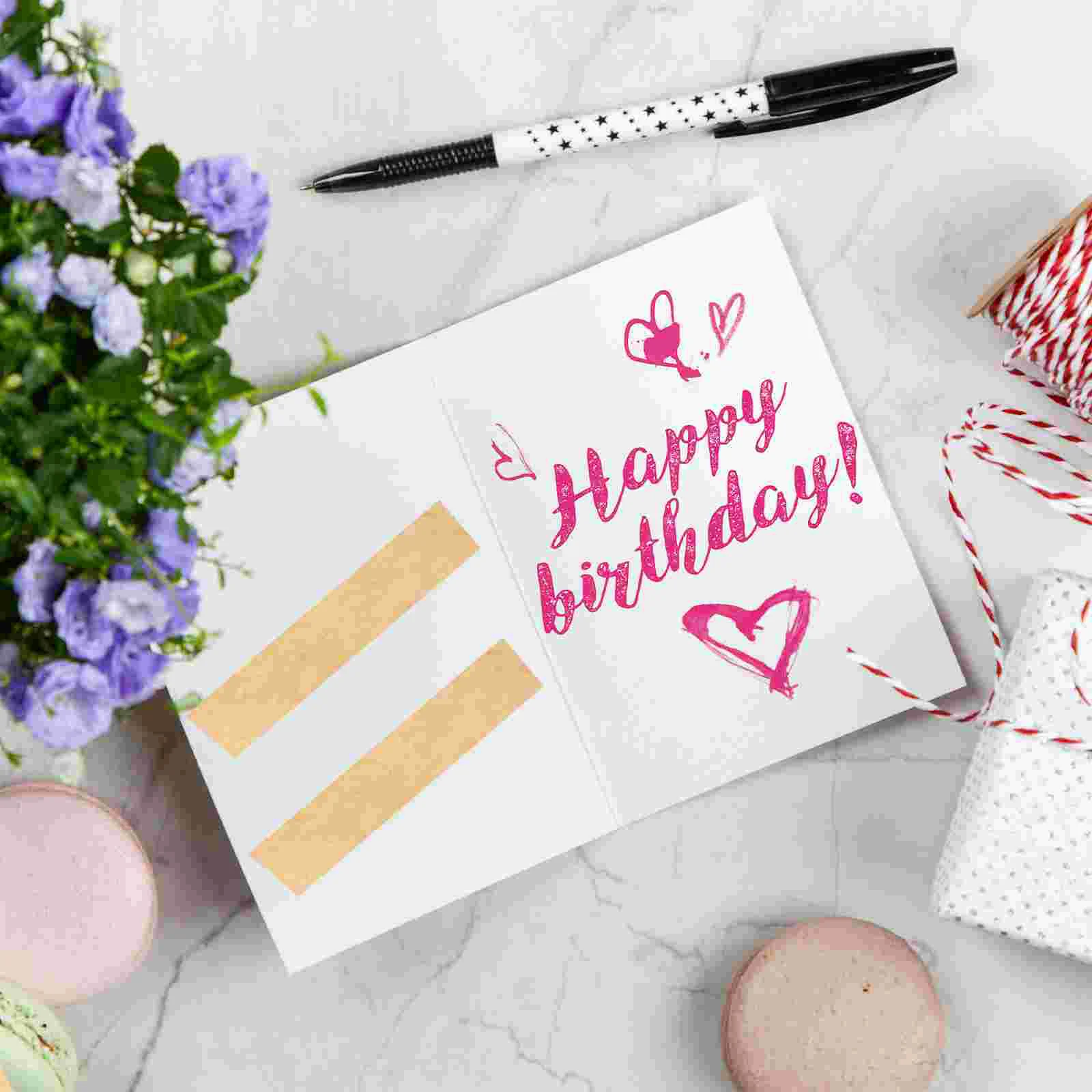 5 uds cinta de papel Kraft cintas de embalaje de sellado cajas engomadas adhesivo conducto fuerte escritorio sin agua