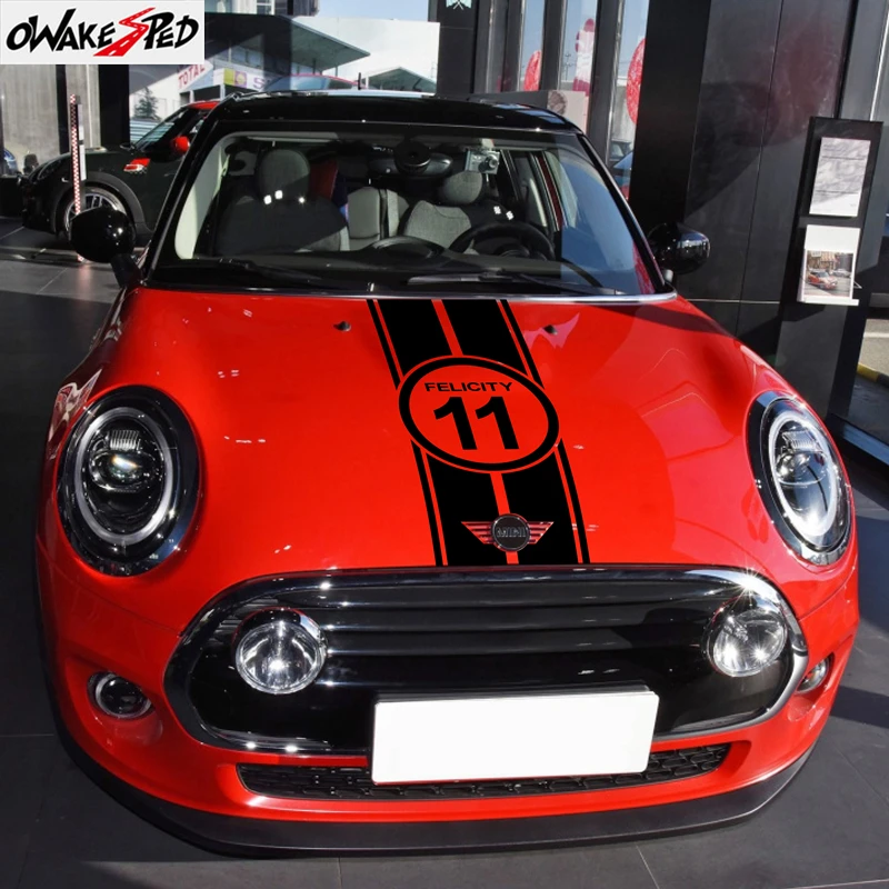 Car Hood Stickers For BMW MINI John Cooper F56 JCW R50 R53 R56 R55 Fashion Graphics Auto Tuning Accessories Vinyl Film Decals